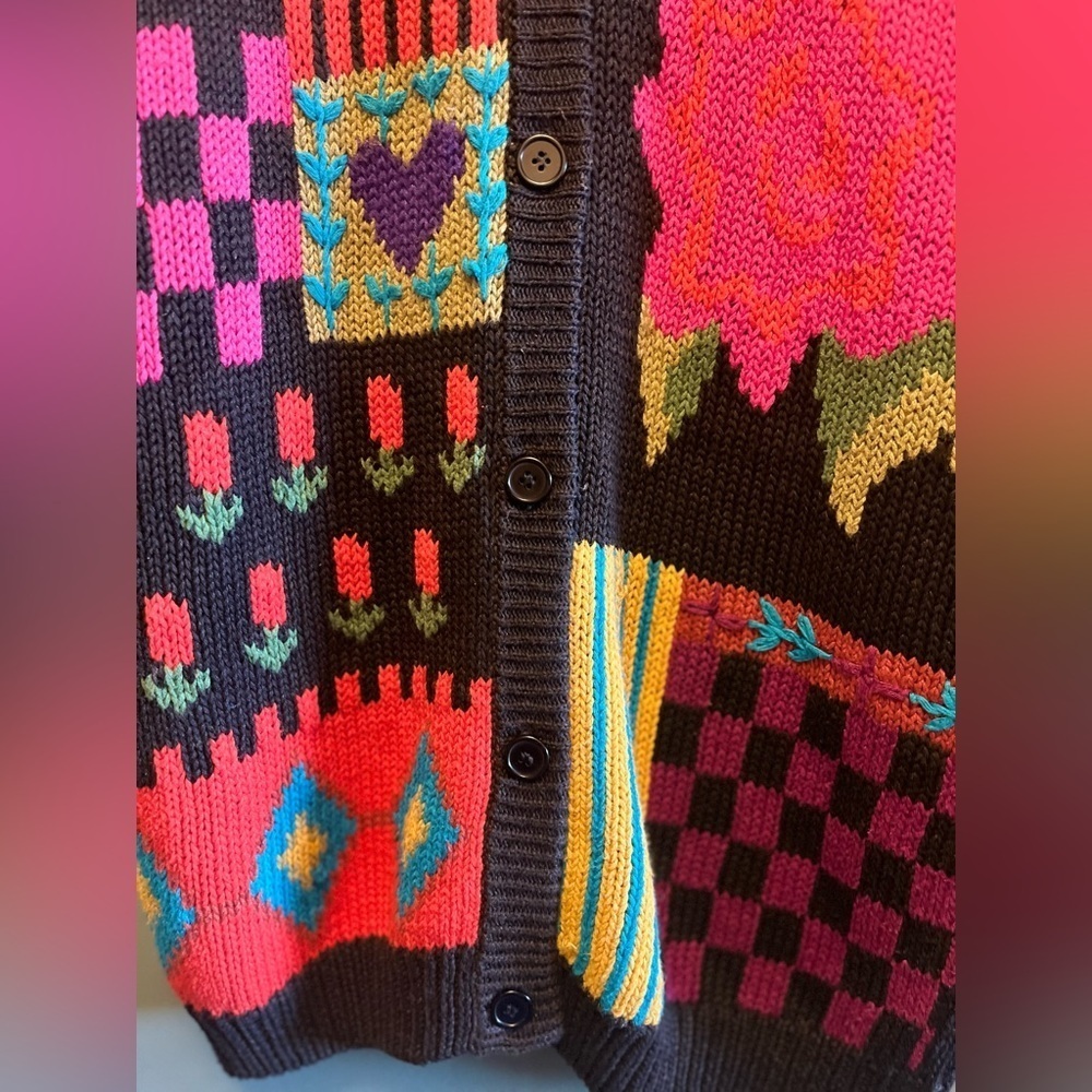 Heart & Rose sweater/ Cardigan… Vintage - Picture 10 of 11